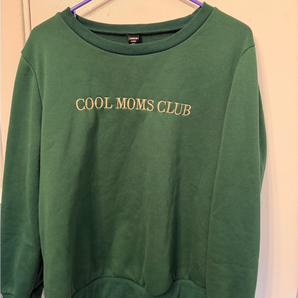 SHEIN Dark Green OXL Sweatshirt